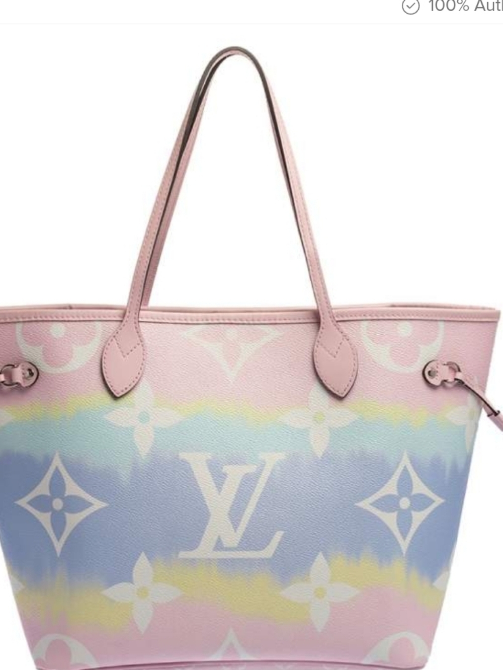 Louis Vuitton Pastel Monogram Neverfull Tote - Pink Multicolor - Picture 2 of 16
